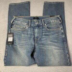 True Religion Mens Size 33x31 Ricky Relaxed Jeans Straight Fog Wash Denim Pants